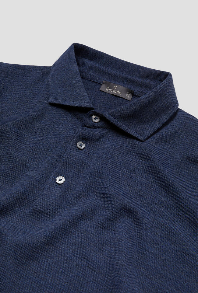 Knit polo with shirt collar ESSENTIAL - Ferrante | img vers.1300x/